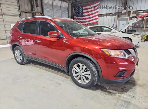 KNMAT2MT7GP667676 2016 NISSAN ROGUE Красный Передняя правая четверть