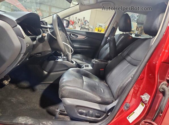 KNMAT2MT7GP667676 2016 NISSAN ROGUE Красный Вид салона спереди