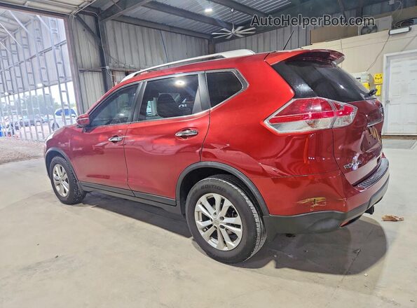 KNMAT2MT7GP667676 2016 NISSAN ROGUE Красный Задняя левая четверть