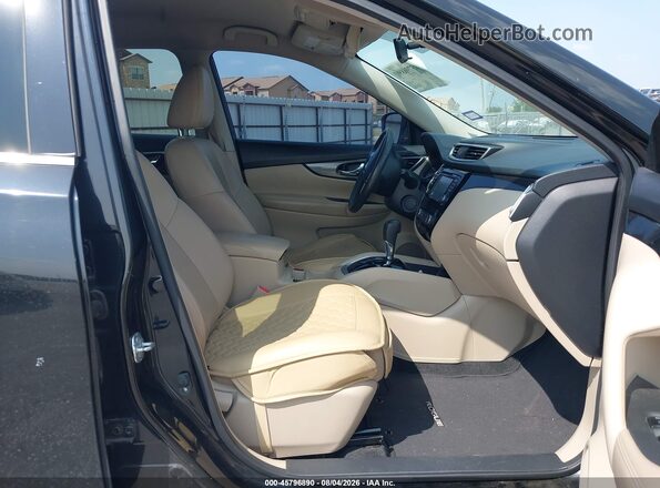 KNMAT2MT7GP737032 2016 NISSAN ROGUE Black წინა სალონის ხედი