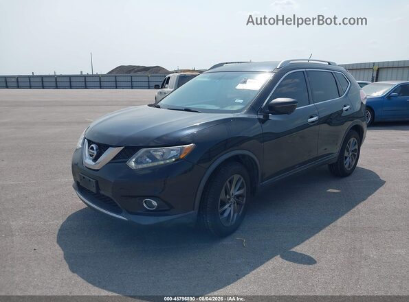 KNMAT2MT7GP737032 2016 NISSAN ROGUE Black წინა მარცხენა ხედი სამი მეოთხედიდან