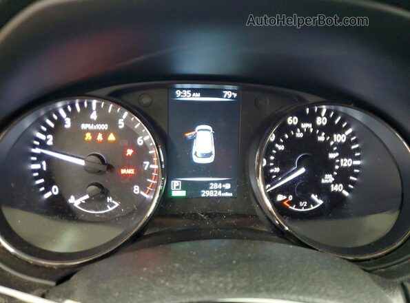 KNMAT2MT7HP570754 2017 NISSAN ROGUE Silver Instrument cluster view