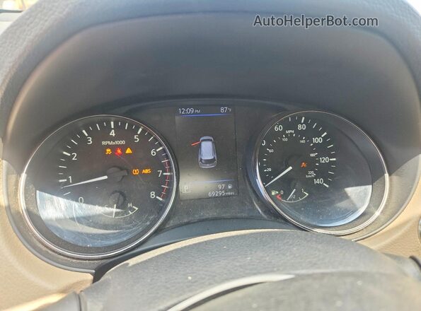 KNMAT2MT7JP563566 2018 NISSAN ROGUE Синий Вид щитка приборов