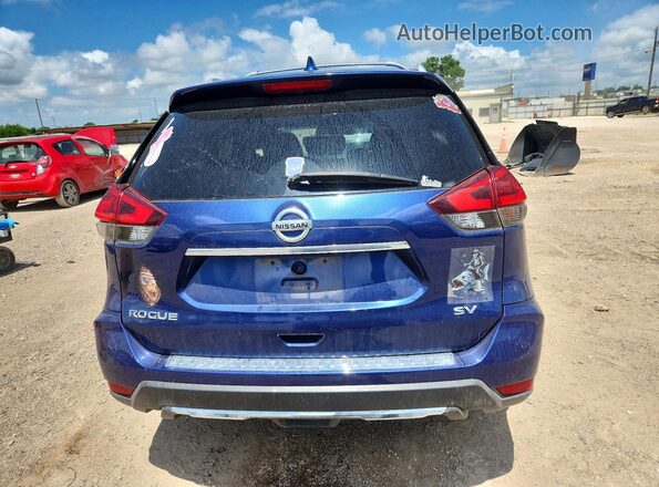 KNMAT2MT7JP563566 2018 NISSAN ROGUE Синий Вид сзади