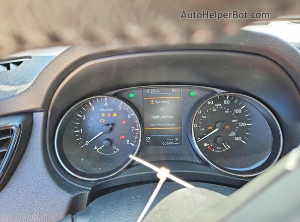 KNMAT2MT7KP535929 2019 NISSAN ROGUE Black Instrument cluster view
