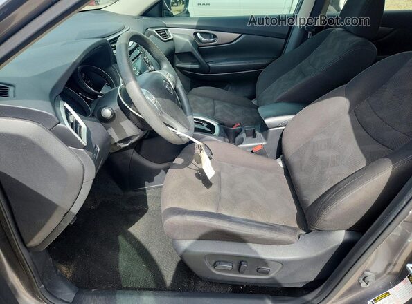 KNMAT2MT8GP627476 2016 NISSAN ROGUE Gray წინა სალონის ხედი