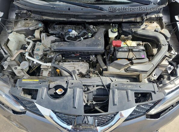 KNMAT2MT8GP627476 2016 NISSAN ROGUE Gray უკანა სალონის ხედი