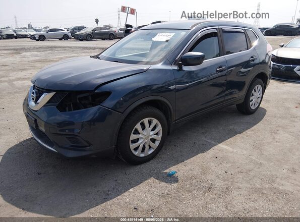 KNMAT2MT8GP631088 2016 NISSAN ROGUE Dark Blue წინა მარცხენა ხედი სამი მეოთხედიდან