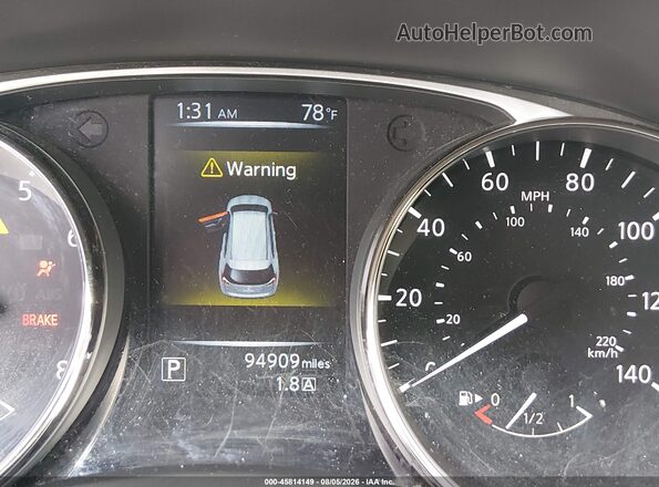 KNMAT2MT8GP631088 2016 NISSAN ROGUE Dark Blue უკანა სავარძლების ხედი