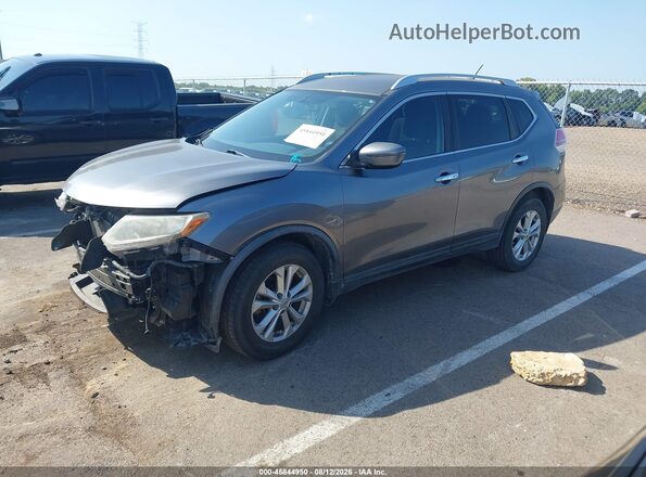 KNMAT2MT8GP654757 2016 NISSAN ROGUE Gray Առջևի ձախ երեք քառորդ տեսարան