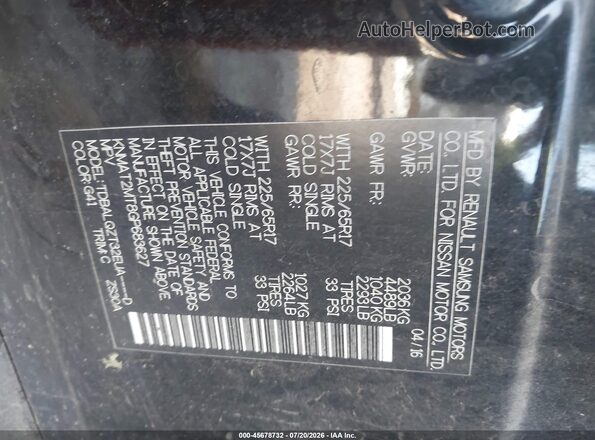 KNMAT2MT8GP683627 2016 NISSAN ROGUE Black Շարժիչի բաժամունքի տեսք