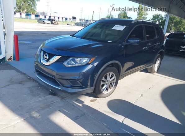 KNMAT2MT8GP698662 2016 NISSAN ROGUE Blue წინა მარცხენა ხედი სამი მეოთხედიდან