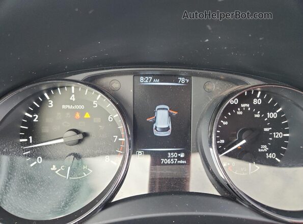 KNMAT2MT8HP613000 2017 NISSAN ROGUE Gray Instrument cluster view