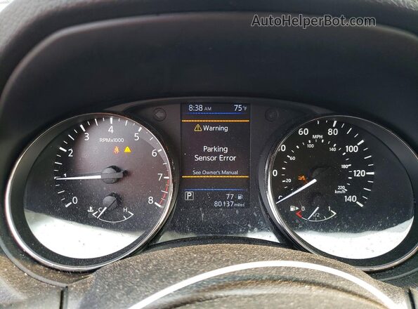 KNMAT2MT8KP541268 2019 NISSAN ROGUE White Widok zestawu wskaźników