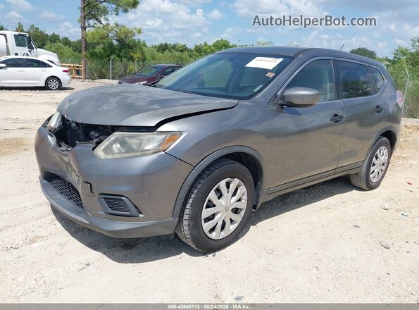 KNMAT2MT9GP601663 2016 NISSAN ROGUE Gray წინა მარცხენა ხედი სამი მეოთხედიდან