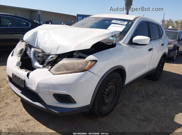 KNMAT2MT9GP649101 2016 NISSAN ROGUE White Առջևի ձախ երեք քառորդ տեսարան