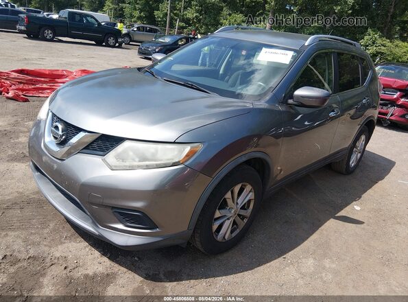 KNMAT2MT9GP661166 2016 NISSAN ROGUE Gray Przód lewy