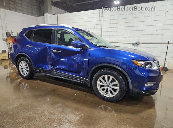 KNMAT2MT9JP603002 2018 NISSAN ROGUE Blue Delantero derecho