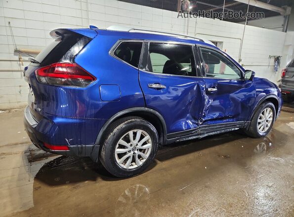 KNMAT2MT9JP603002 2018 NISSAN ROGUE Blue Trasero derecho