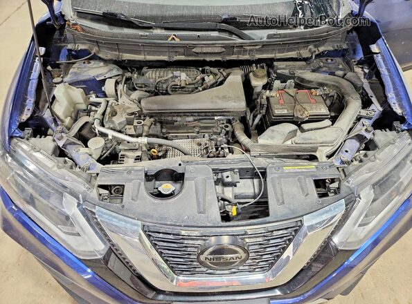 KNMAT2MT9JP603002 2018 NISSAN ROGUE Blue Vista del compartimento del motor