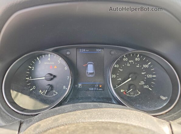 KNMAT2MT9KP521739 2019 NISSAN ROGUE White Widok zestawu wskaźników