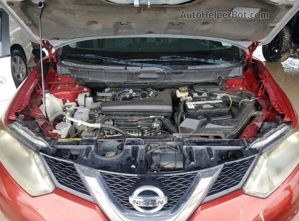 KNMAT2MTXGP593556 2016 NISSAN ROGUE Красный Вид подкапотного пространства