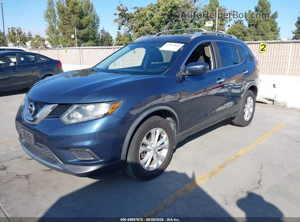 KNMAT2MTXGP621811 2016 NISSAN ROGUE Dark Blue Առջևի ձախ երեք քառորդ տեսարան