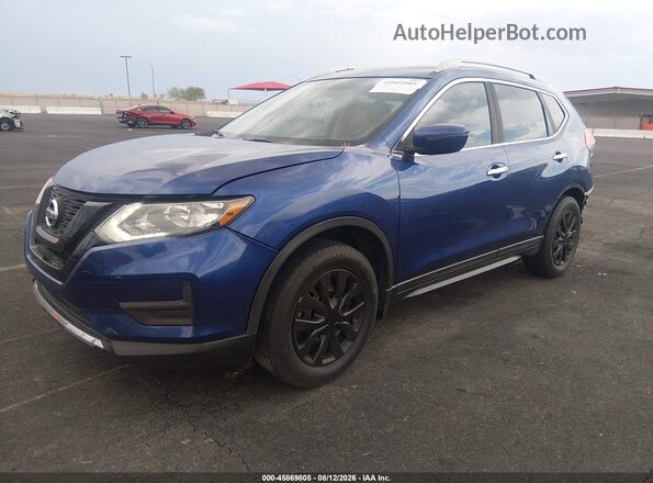 KNMAT2MTXHP523251 2017 NISSAN ROGUE Blue Առջևի ձախ երեք քառորդ տեսարան