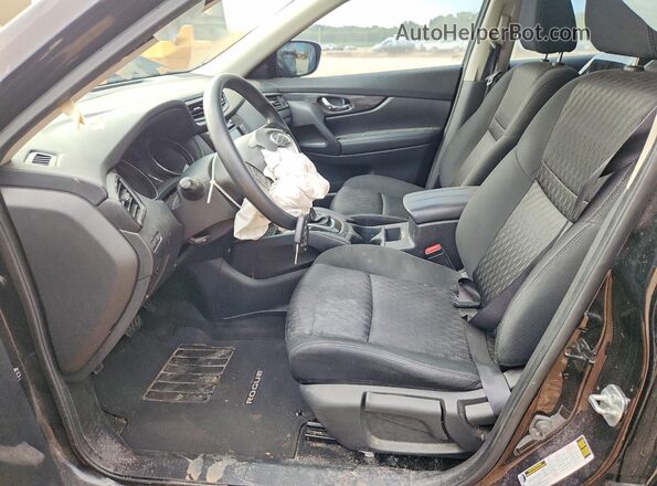 KNMAT2MTXJP550889 2018 NISSAN ROGUE Black წინა სალონის ხედი