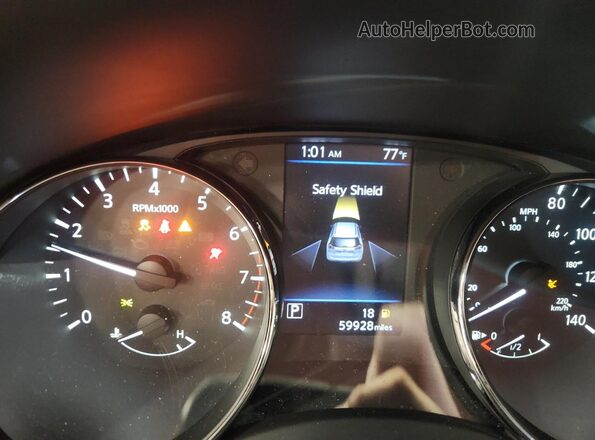 KNMAT2MTXJP596738 2018 NISSAN ROGUE Black Instrument cluster view
