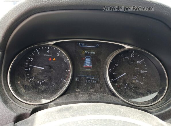 KNMAT2MV0GP604906 2016 NISSAN ROGUE Black Instrument cluster view
