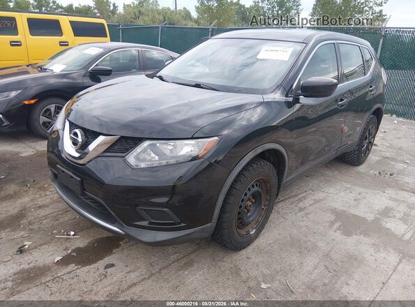 KNMAT2MV0GP660604 2016 NISSAN ROGUE Black Vista tres cuartos delantera izquierda