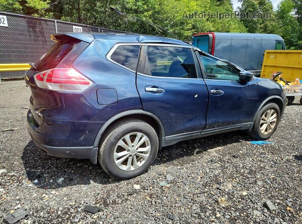 KNMAT2MV0GP683784 2016 NISSAN ROGUE Синий Задняя правая четверть