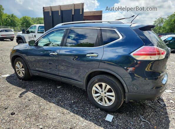 KNMAT2MV0GP683784 2016 NISSAN ROGUE Синий Задняя левая четверть