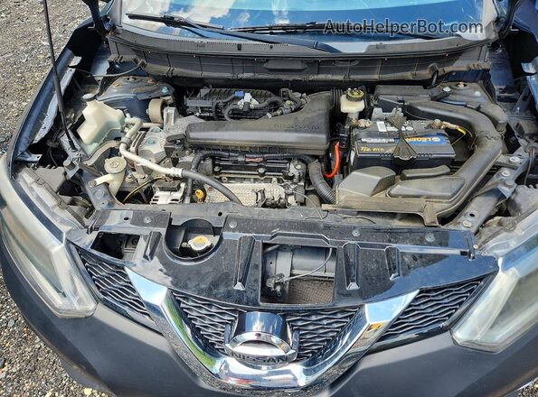 KNMAT2MV0GP683784 2016 NISSAN ROGUE Синий Вид подкапотного пространства