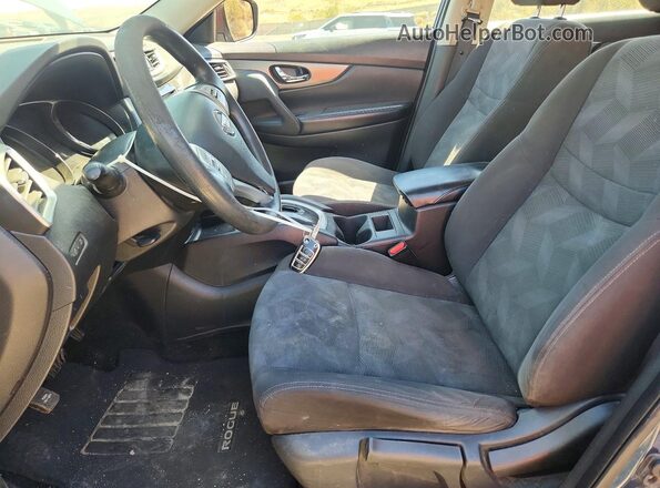 KNMAT2MV0GP697457 2016 NISSAN ROGUE Blue Widok wnętrza z przodu