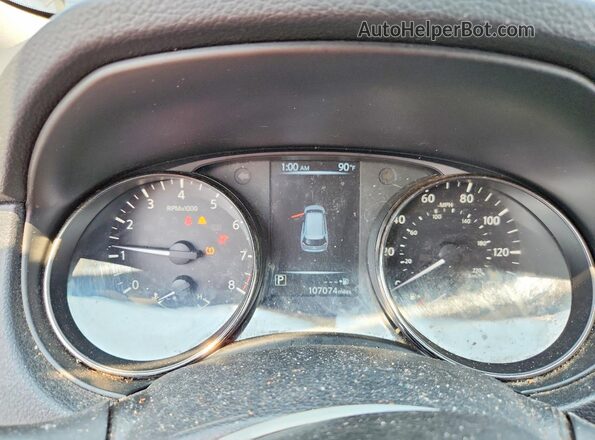 KNMAT2MV0HP528816 2017 NISSAN ROGUE Black Widok zestawu wskaźników