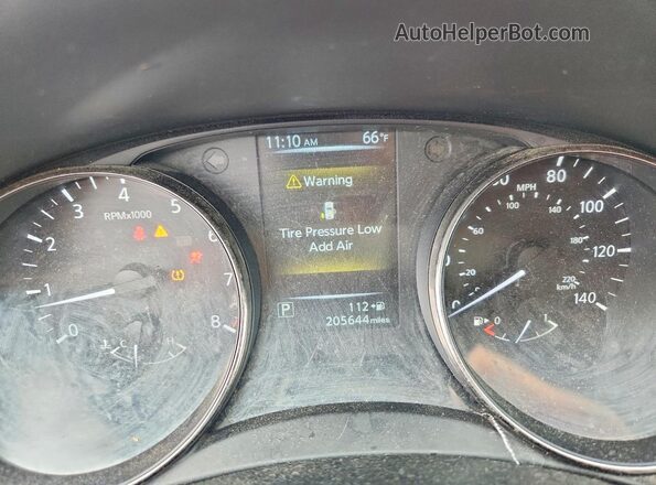 KNMAT2MV0HP573044 2017 NISSAN ROGUE Black Widok zestawu wskaźników