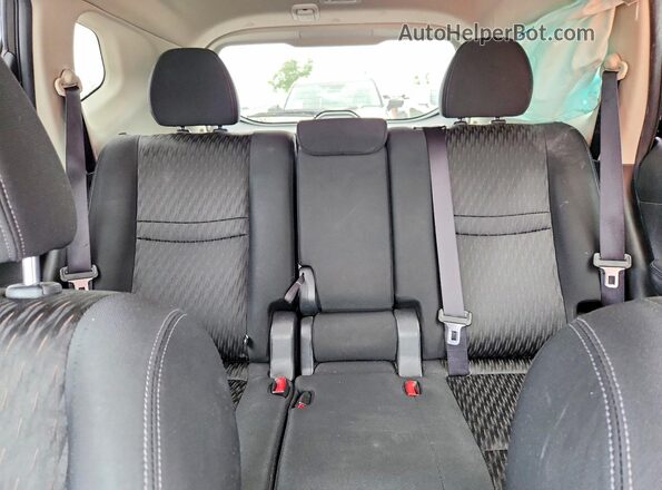 KNMAT2MV0HP573044 2017 NISSAN ROGUE Black Widok tylnych siedzeń