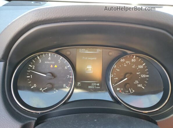 KNMAT2MV0HP606964 2017 NISSAN ROGUE Black Սարքավորումների վահանակի տեսք