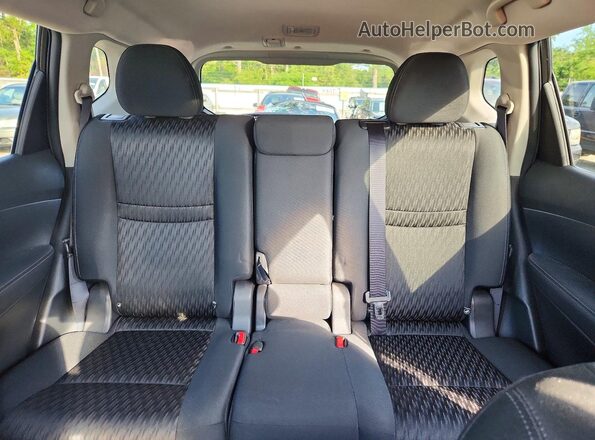 KNMAT2MV0JP614911 2018 NISSAN ROGUE Black Widok tylnych siedzeń