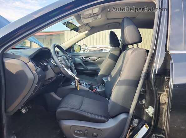KNMAT2MV0JP614911 2018 NISSAN ROGUE Black Widok wnętrza z przodu