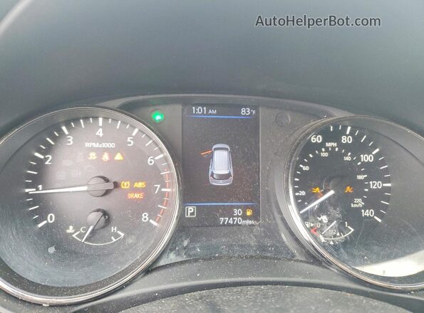 KNMAT2MV0KP549530 2019 NISSAN ROGUE Gray ხელსაწყოთა პანელის ხედი