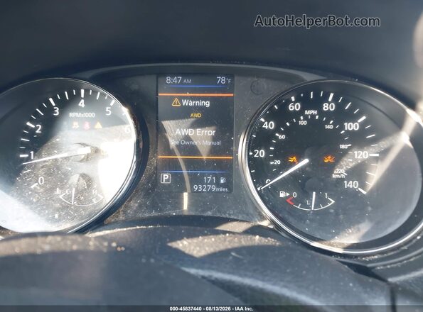 KNMAT2MV0LP503536 2020 NISSAN ROGUE Black Հետևի նստատեղերի տեսք