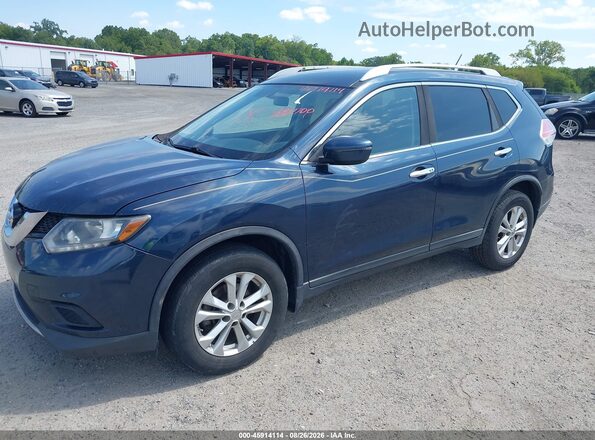 KNMAT2MV1GP637557 2016 NISSAN ROGUE Blue Առջևի ձախ երեք քառորդ տեսարան