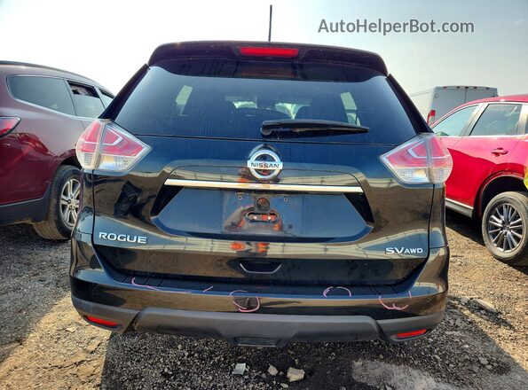 KNMAT2MV1GP666539 2016 NISSAN ROGUE Black Widok z tyłu