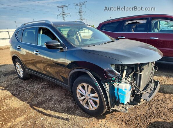 KNMAT2MV1GP666539 2016 NISSAN ROGUE Black Przód prawy
