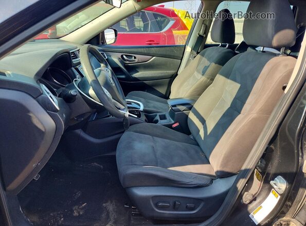 KNMAT2MV1GP666539 2016 NISSAN ROGUE Black Widok wnętrza z przodu