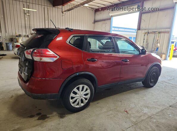 KNMAT2MV1GP669571 2016 NISSAN ROGUE Красный Задняя правая четверть