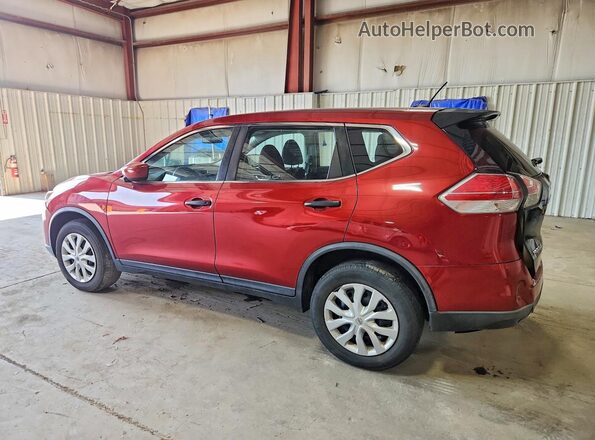 KNMAT2MV1GP669571 2016 NISSAN ROGUE Красный Задняя левая четверть